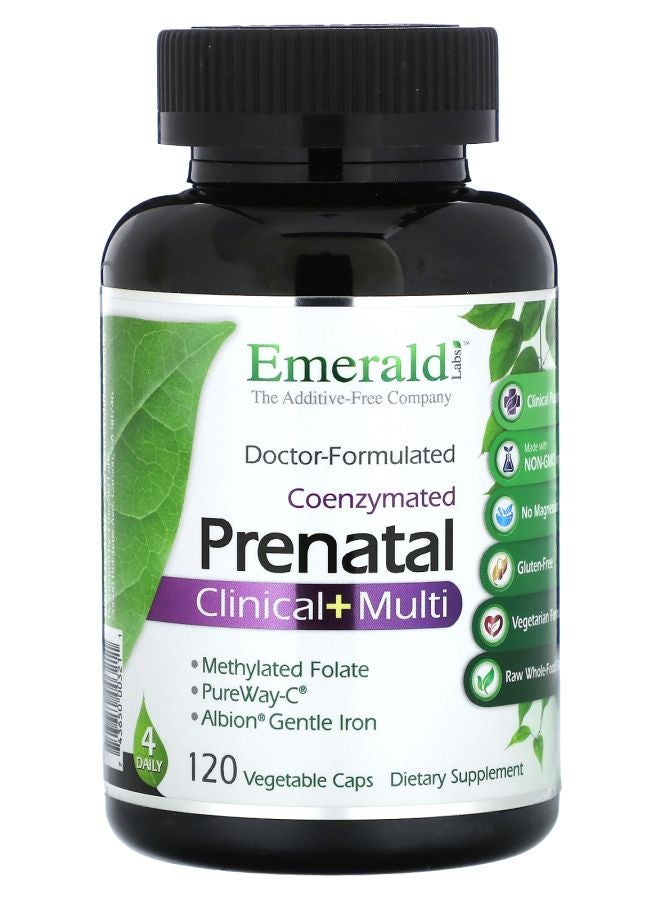 Emerald Laboratories Coenzymated Prenatal Clinical + Multi 120 Vegetable Caps - Image 1