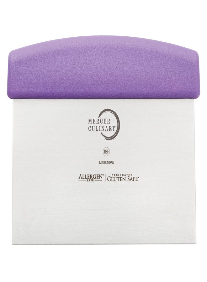 Mercer Culinary Millennia Bench Scraper, 6-Inch x 3-Inch Blade, with Purple Handle, - Image 1