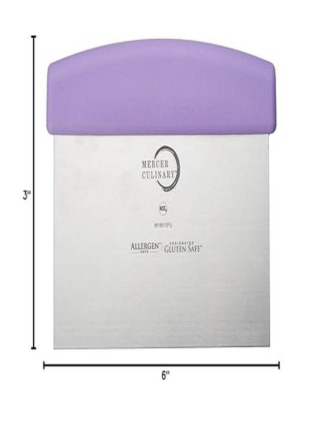Mercer Culinary Millennia Bench Scraper, 6-Inch x 3-Inch Blade, with Purple Handle, - Image 4