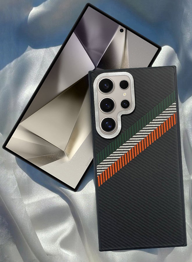 CATANES [for Samsung Galaxy S24 Ultra] Case Cover Carbon Fiber Pattern Phone Case Slim Shockproof Back Cover - Image 1