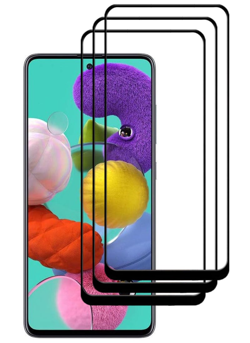 ACLIX 3 Pieces Antistatic ESD Dustproof Premium Quality High Definition Tempered Glass Screen Protector Designed For Samsung Galaxy A51 - Image 1