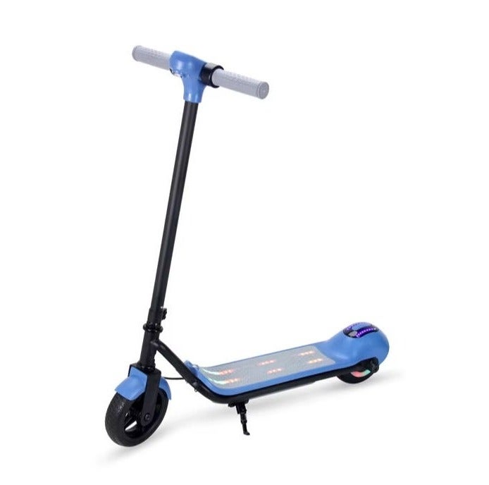 Aspire Books Kids Electric Scooter Blue – 24V Brushless Motor, 3 Speed Modes, LED Lights & Bluetooth Display (Ages 5+) - Image 1