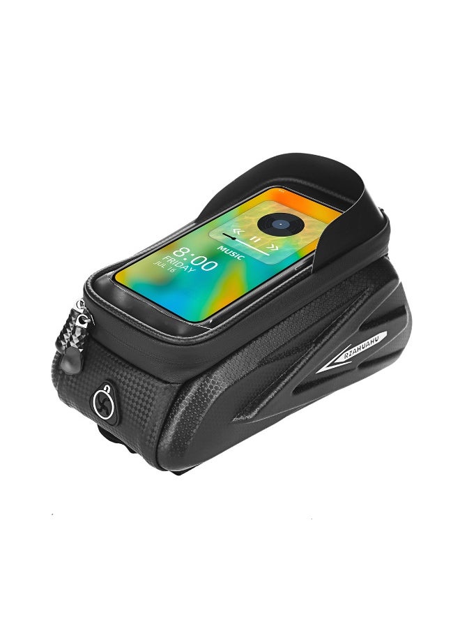 Cuken Bike Phone Bag - Waterproof Bike Front Frame Bag Sensitive Touch Screen, Top Tube Handlebar Bag,Cycling Storage Bag  - Image 4