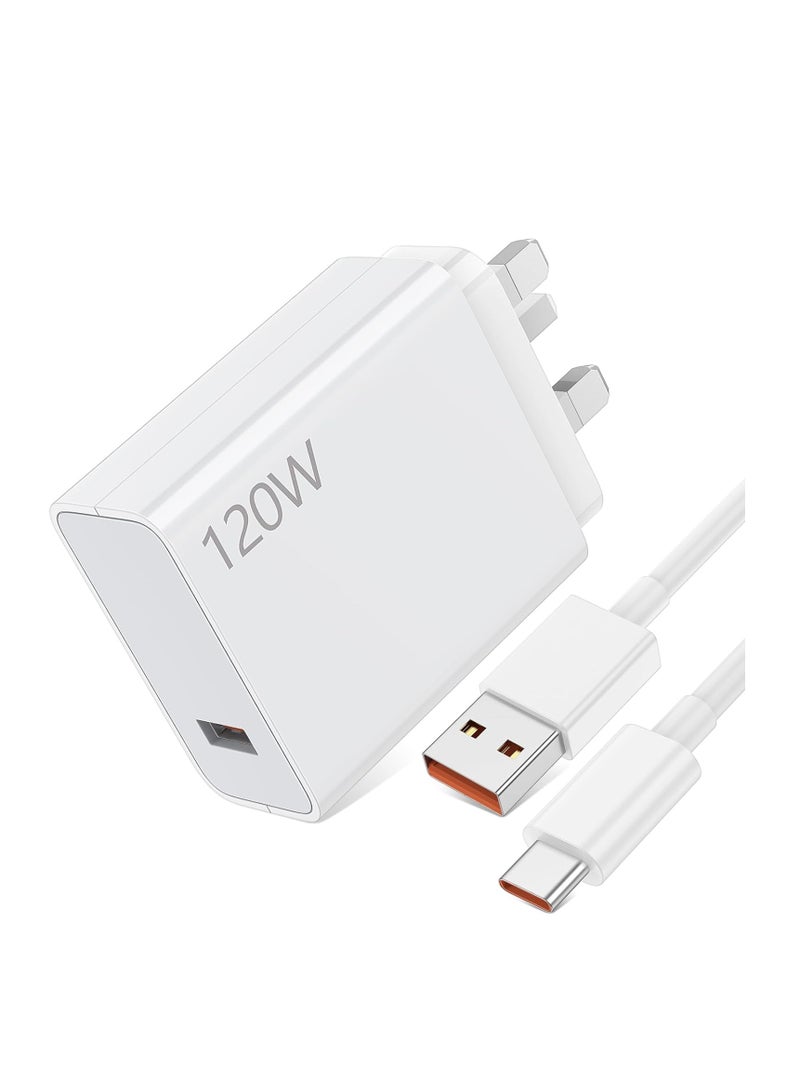 Beauenty 3A/1M 120W Charge Cable, UK Wall Charge, USB C Cable, Turbo Charging for Xiaomi 14 Ultra 13T Pro 13 12T 12 Pro 11T Redmi Note 14 13 12 Pro 11 Mi 11 POCO X7 X6 X5 X4 Redmi K80 K70 K60 - Image 1