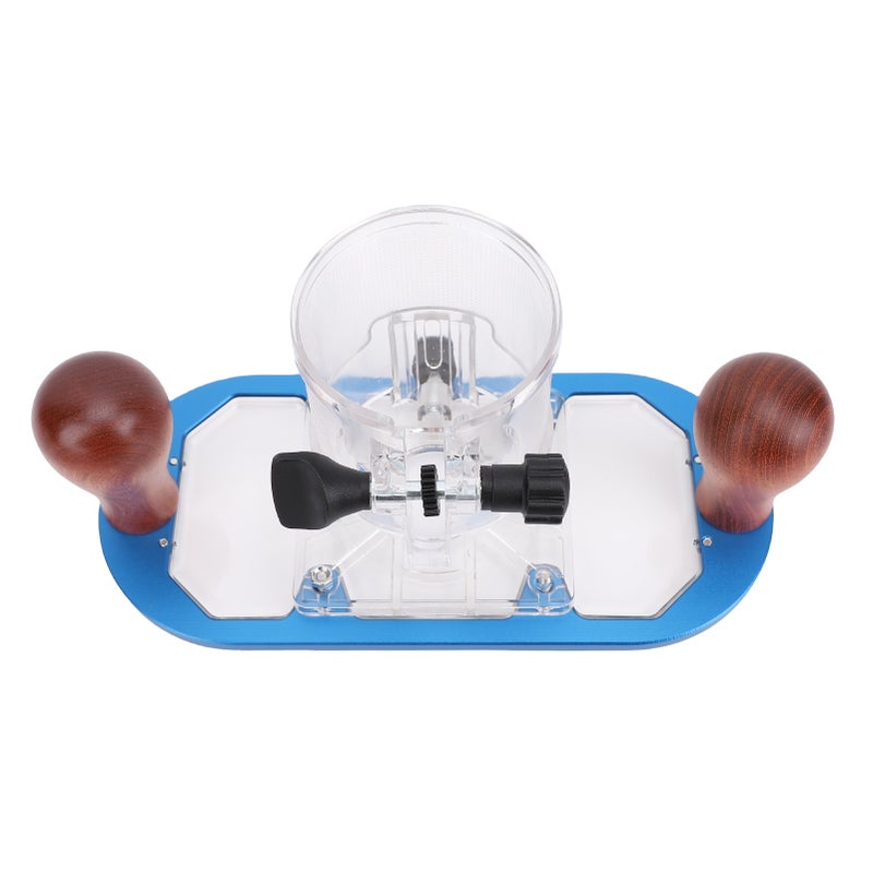 Woodworking Router Base with Handle Aluminum Alloy Plunge Base for 65mm Trimming Machine Blue - Image 2
