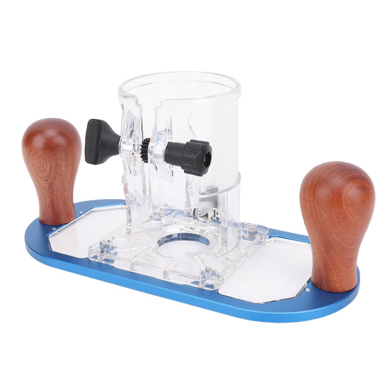 Woodworking Router Base with Handle Aluminum Alloy Plunge Base for 65mm Trimming Machine Blue - Image 3