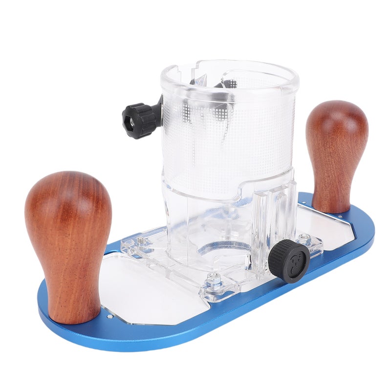 Woodworking Router Base with Handle Aluminum Alloy Plunge Base for 65mm Trimming Machine Blue - Image 5