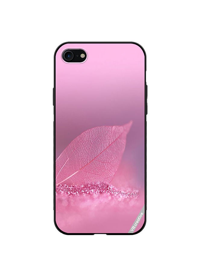 VR CREATIVE Protective Case Cover For Apple iPhone 7/8/SE 2020 Pink Leaf Design Multicolour - Image 1