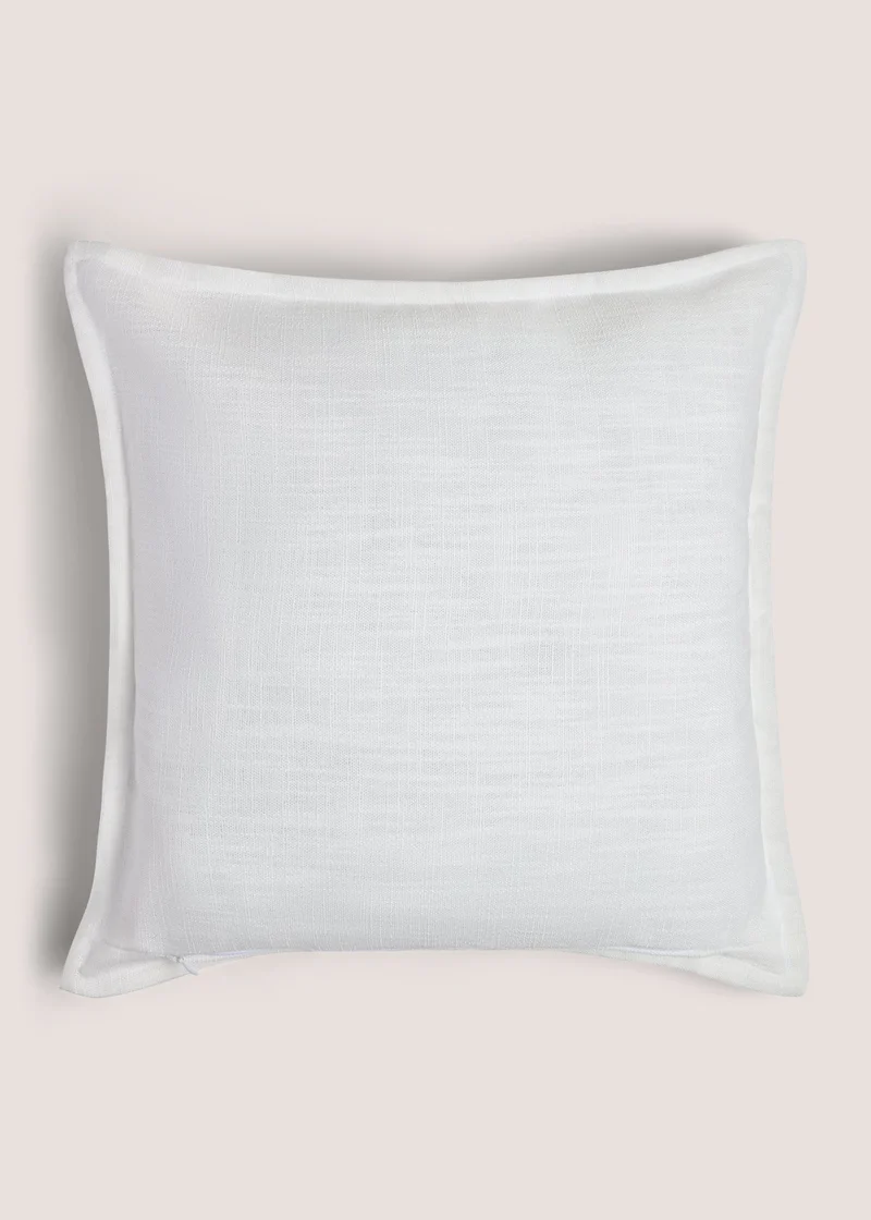 Matalan White Pumpkin Stitch Cushion