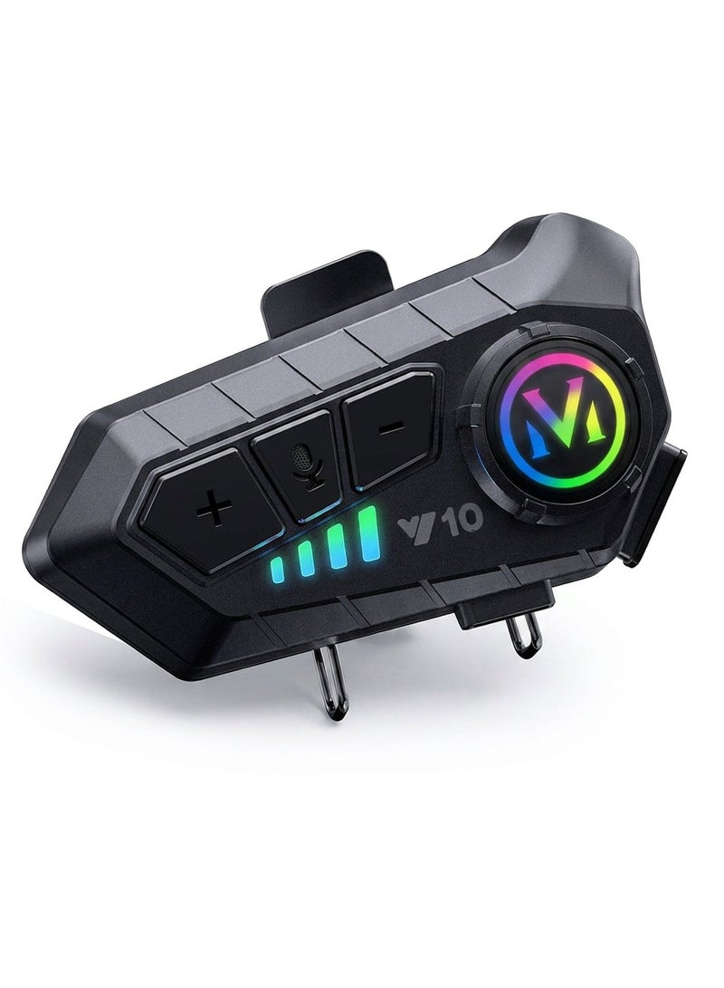 Motorcycle Helmet Speakers Bluetooth 6.0, Hi-Fi Bluetooth Headset with 40mm Graphene Speakers, Dual Noise Reduction, 1000mAh Long Battery Life, Hands-Free Calling & Siri Voice Control, IPX6 Waterproof Helmet Headphones for Motorcycle Riding - Image 1