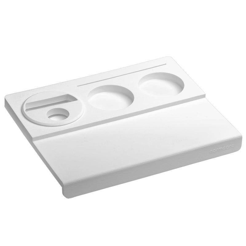 Normcore Corner Tamping Station V3  Espresso White Tamping Mat  Silicone Coffee Tamper Mat Holder Pad for Baristas  Food Grade NonSlip Silicone