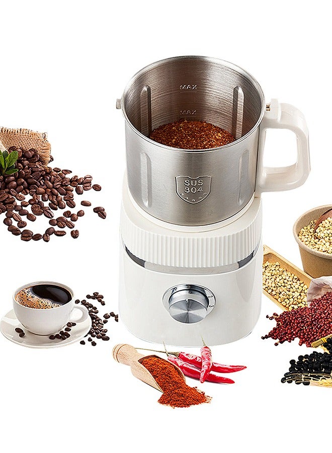 ايتي لايف مطحنة كهربائية، مطحنة حبوب القهوة من الفولاذ المقاوم للصدأ 800 جرام، من الفولاذ المقاوم للصدأ، لطحن التوابل والأعشاب والمكسرات والقهوة CR-0429 أبيض - Image 1