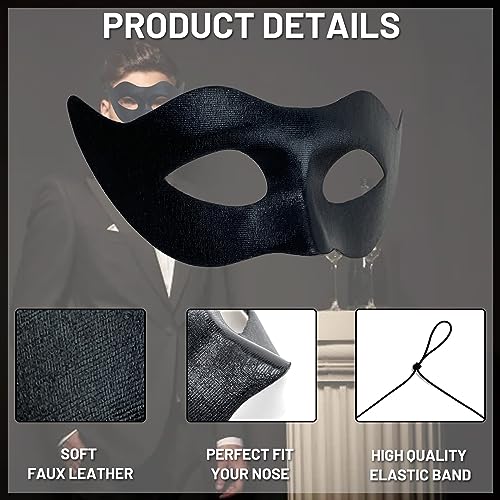 HyperFun Masquerade Mask for Men Classic Vintage Venetian Mens Mask Lightweight Gentle, Specially for Costume, Theme Parties - Image 3