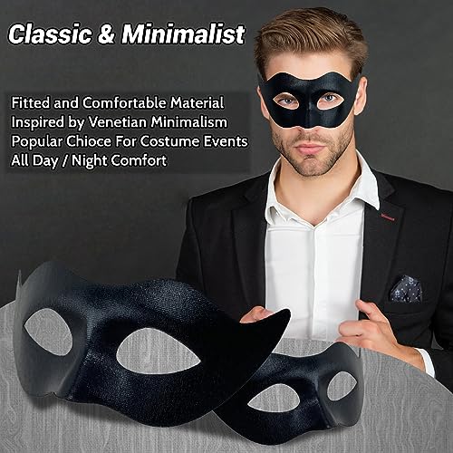 HyperFun Masquerade Mask for Men Classic Vintage Venetian Mens Mask Lightweight Gentle, Specially for Costume, Theme Parties - Image 4
