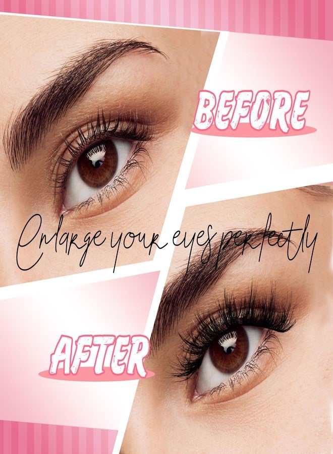Fyonas Fluffy Lashes Wispy False Eyelashes Natural Look Volume & 3D Faux Mink Strip Lashes 15-18mm (815) - Image 4