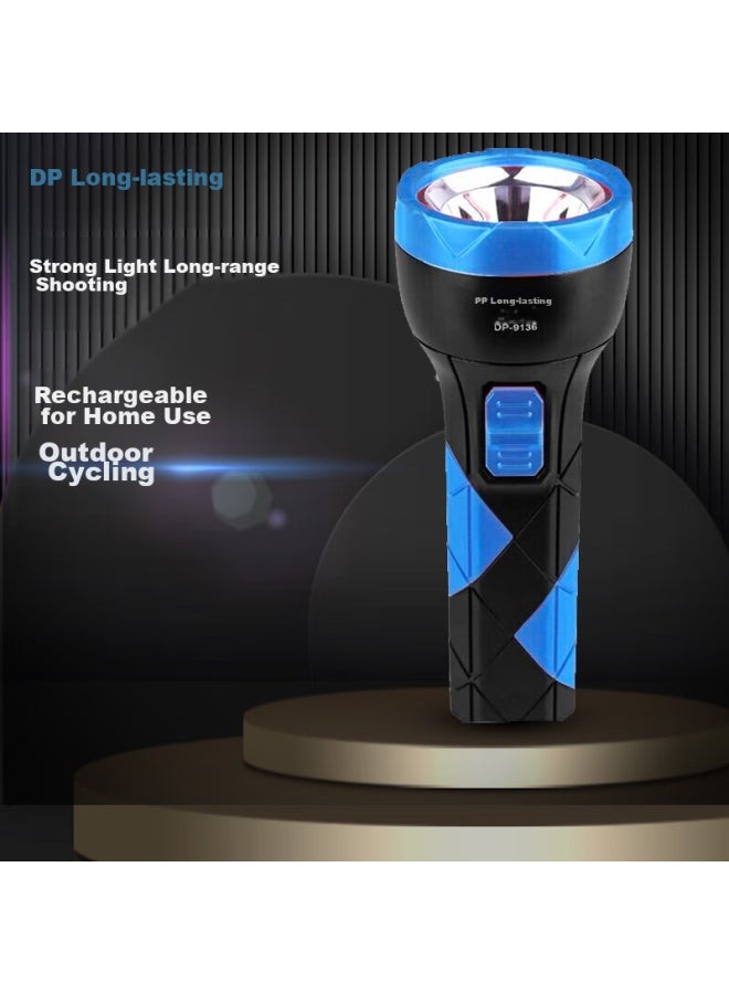 Duration power Dp Jiu Liang Led-9136 Rechargeable Compact Household Emergency Light Flashlight, High Brightness Long-range Cycling Outdoor Light  - Image 1
