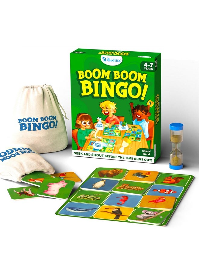 Skillmatics - Skillmatics Bingo Preschool Board Game: Animal World, Fun & Fast Matching Bingo Game, for Boys & Girls Ages 4 to 7 - Image 1