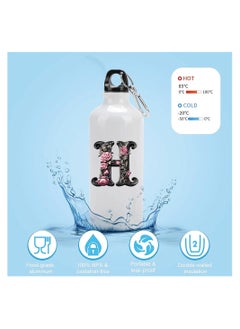 PRINTSHOP4ME Monogrammed Initial Letter Printed Water Bottle Flask - Stay Hydrated in Style with our Limited Edition Initial Letter Printed Water Flask - Stylish Gift for Birthday - Friends and Family  - Image 4