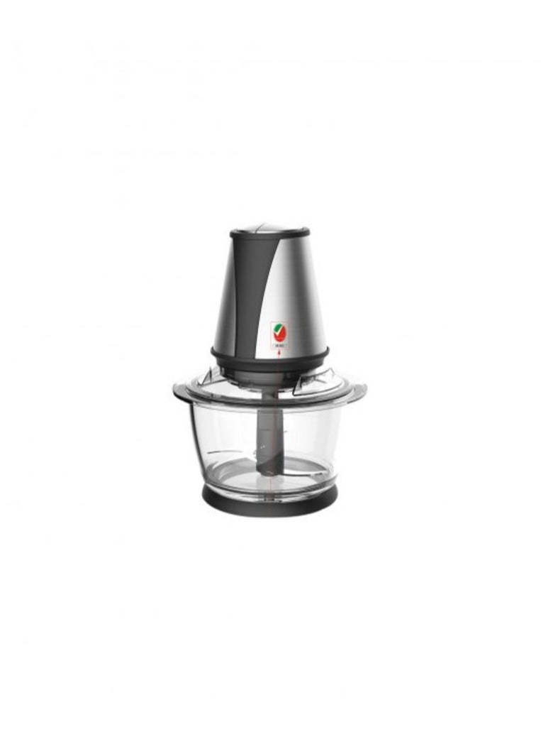 Generaltec 1.2 Liters Food Chopper with 4 Stainless Steel Blade to Chop Meat Easily 400 W GKA50CH Silver