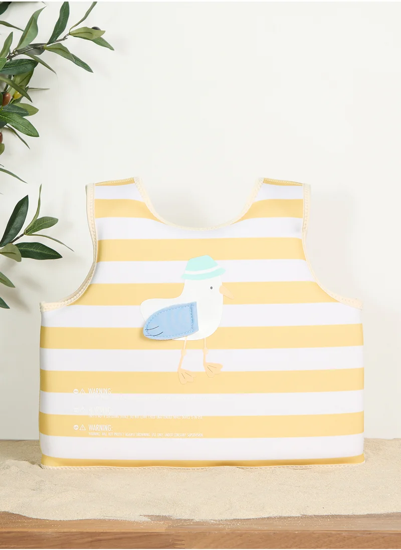 ساني لايف Kids Swim Vest 3-6 Sid The Seagull Mustard Stripe