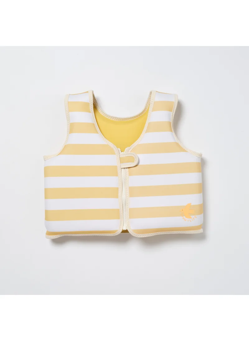 SUNNY LIFE Kids Swim Vest 3-6 Sid The Seagull Mustard Stripe