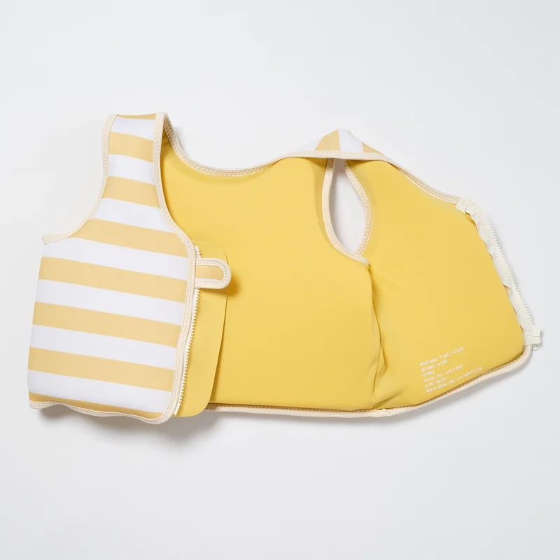 SUNNY LIFE Kids Swim Vest 3-6 Sid The Seagull Mustard Stripe