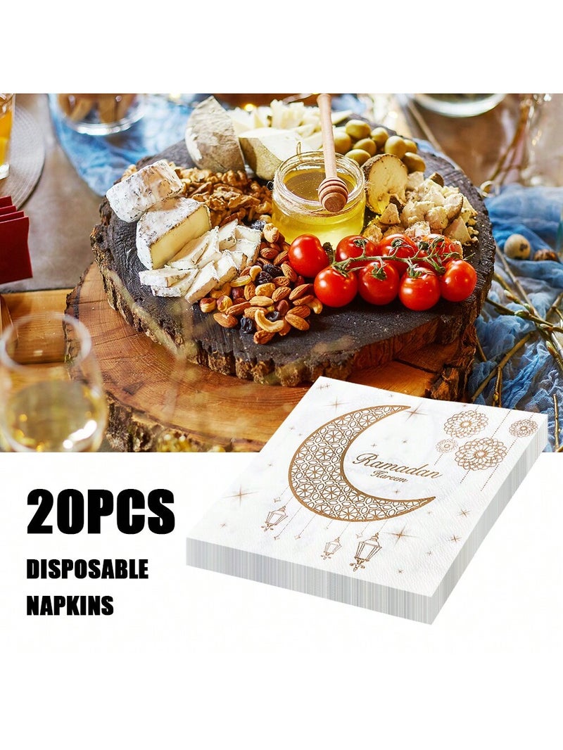 Ramadan Decorations Paper Napkins 20 Pieces – 33 × 33 cm - Image 4