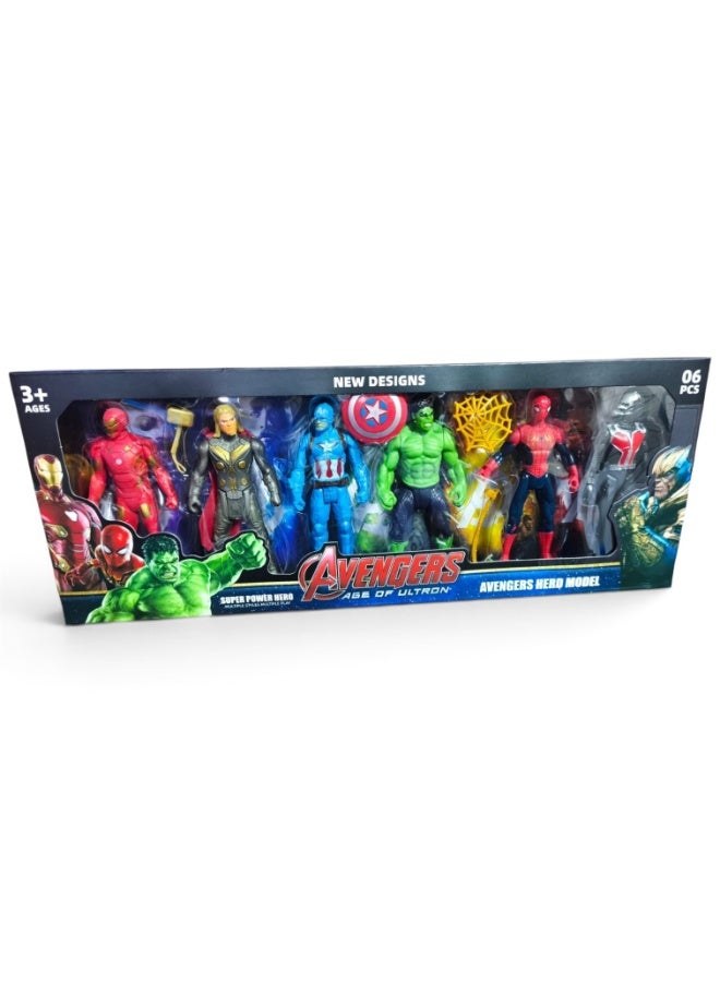 Superhero Action Figure Set – 6-Piece Collectible Hero Toy Figures for Kids