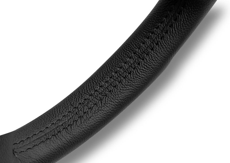 MOMO Motorsport Montecarlo Black Stitch Leather Street Steering Wheel, Brushed Anodized Spoke, BK Stitch 350mm - Image 5