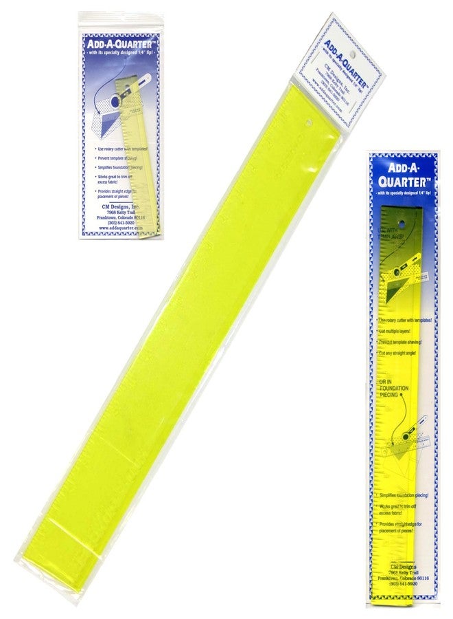CM Designs Add-a-Quarter Ruler Bundle of 3 Sizes: 1" by 6"; 1.5" by 12", and; 2.5" by 18" - Image 1