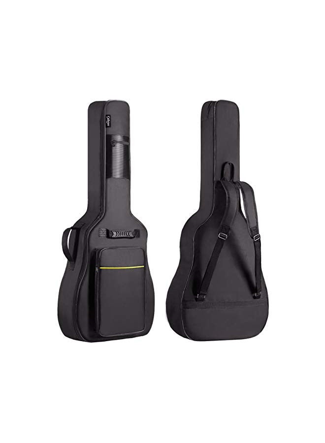 CAHAYA CAHAYA 41 Inch Acoustic Guitar Bag 0.35 Inch Thick Padding Water Resistent Dual Adjustable Shoulder Strap Guitar Case Gig Bag with Back Hanger Loop, Black CY0152  - Image 1
