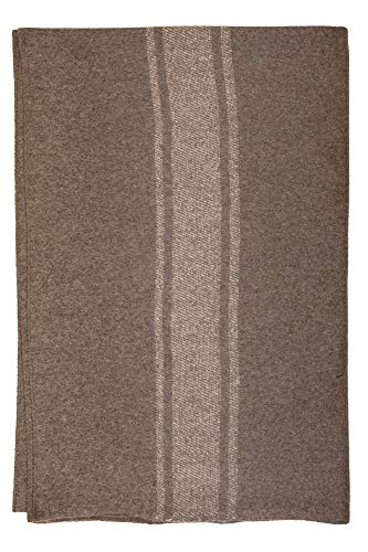 Farm Blue Wool Blanket Military Style - Thick & Lightweight Army Camping Blankets as a Survival Blankets, Car, Hiking 55% Wool 45% Blended Fibers (OD/Khaki Stripe 62" x 80" x 0.15") - Image 2