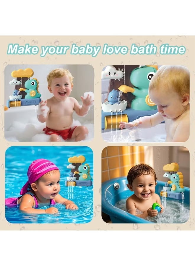 Bath Toy, Lovely Dinosaur Baby Bathtub Toy, Bath Swimming Toy, Water Pool Toys for Baby, Toddler Shower Toy, Water Spray Toy, Sensory Development Bath Toy, Safety Baby Bath Toy, Fun Bath Toys for for Toddler or Baby Bath Time, Spinning Gear and irrigating,  - Image 3