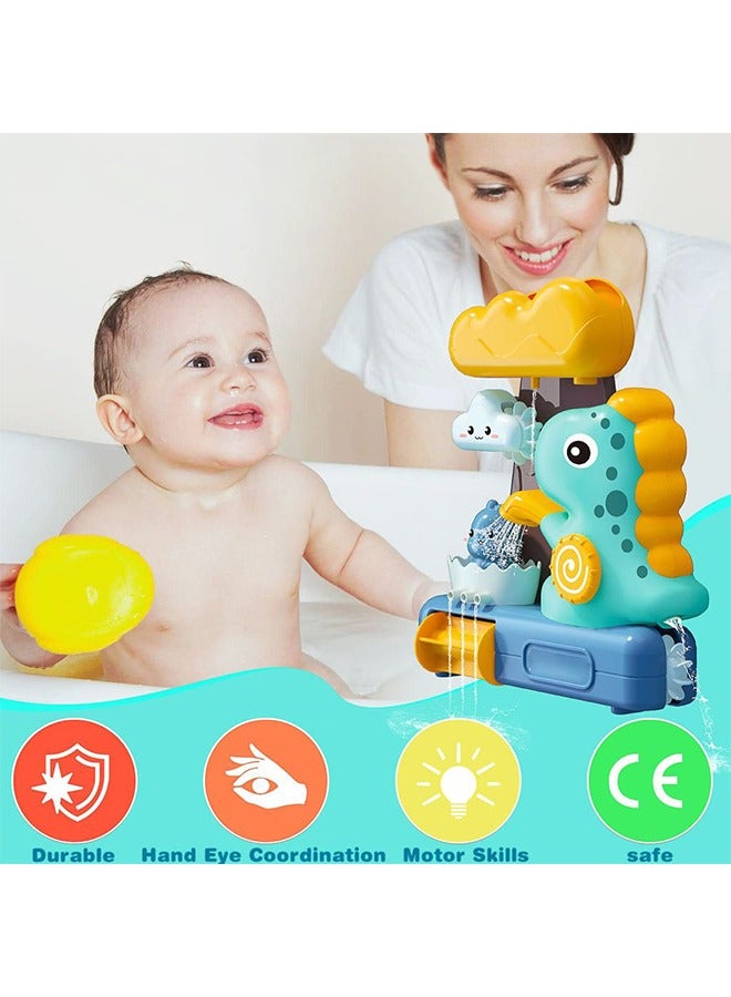 Bath Toy, Lovely Dinosaur Baby Bathtub Toy, Bath Swimming Toy, Water Pool Toys for Baby, Toddler Shower Toy, Water Spray Toy, Sensory Development Bath Toy, Safety Baby Bath Toy, Fun Bath Toys for for Toddler or Baby Bath Time, Spinning Gear and irrigating,  - Image 4