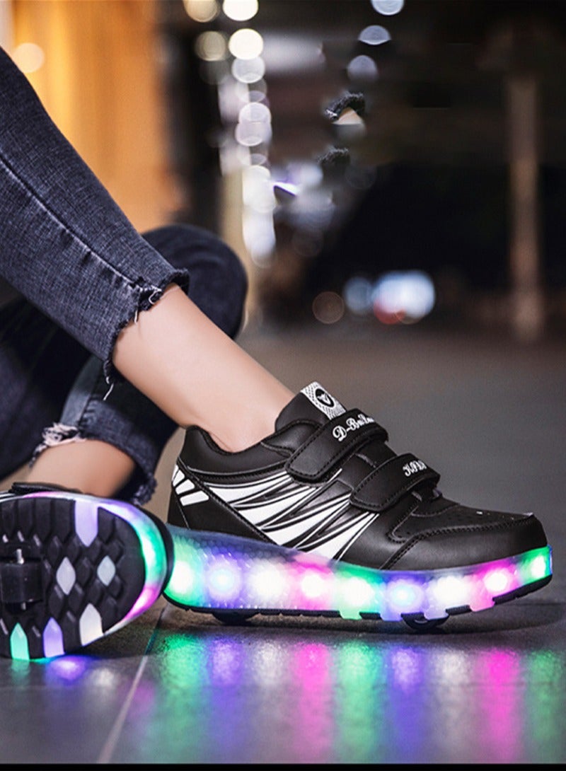 Sharpdo Rechargeable Children's Boys and Girls Roller Skates Light Skating Wheel Shoes - Image 2