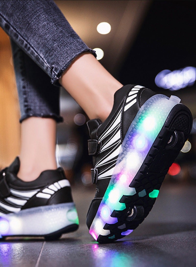 Sharpdo Rechargeable Children's Boys and Girls Roller Skates Light Skating Wheel Shoes - Image 3