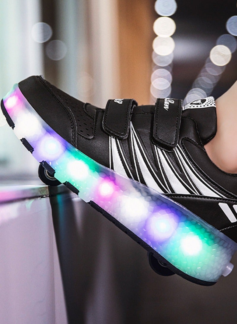 Sharpdo Rechargeable Children's Boys and Girls Roller Skates Light Skating Wheel Shoes - Image 4