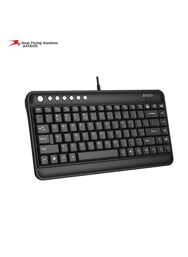 A4tech Kl-5 Wired Keyboard, Membrane Laptop External Desktop Computer Office Typing Short Small Keyboard, Usb Interface, Black - Image 2