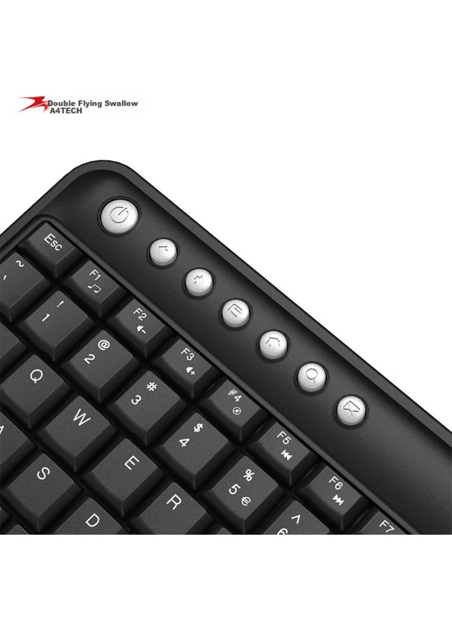A4tech Kl-5 Wired Keyboard, Membrane Laptop External Desktop Computer Office Typing Short Small Keyboard, Usb Interface, Black - Image 3