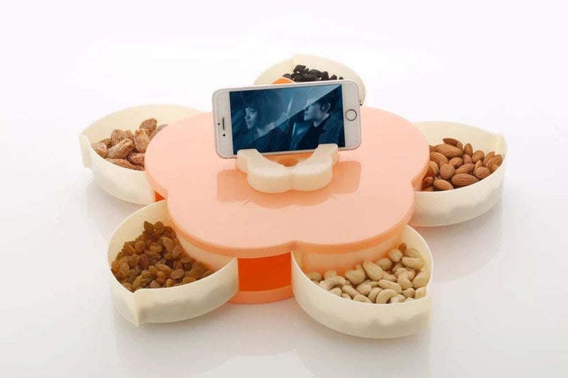 DeoDap Plastic Smart Candy Box Serving Rotating Tray Spice Storage, 250 milliliter, Multicolored - Image 5
