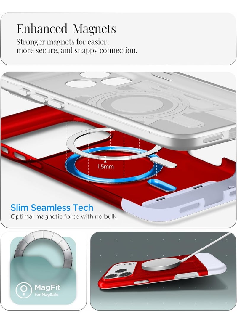 Spigen Classic C1 MagFit for iPhone 17 PRO Case Cover with MagSafe & Extreme Protection Tech - Ruby - Image 5
