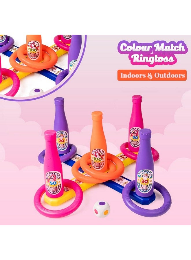Ratna's 2 in 1 Colour Match Ring toss Unicorn Print Target Game Set - Indoor & Outdoor Game for Kids - Image 5