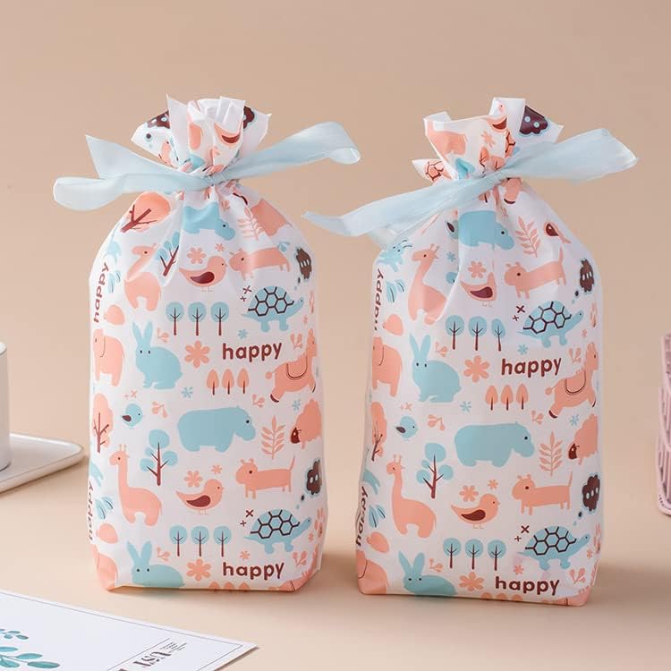 TREXEE Pack of 50 Guddy Party Favor Bags for Cookies, Chocolates - Birthday Return Gift Pouches (15cm*23cm, Multi) - Image 4