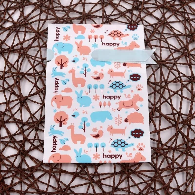 TREXEE Pack of 50 Guddy Party Favor Bags for Cookies, Chocolates - Birthday Return Gift Pouches (15cm*23cm, Multi) - Image 5