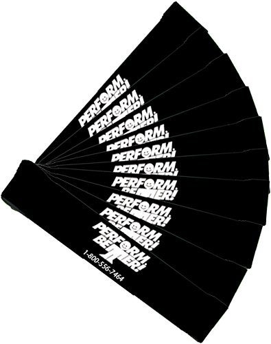 بيرفورم بتر حزام تمارين صغير من Perform Better، أسود - شديد التحمل - مجموعة من 10 قطع (دليل التمارين مرفق) (عبوة 6543) - Image 1