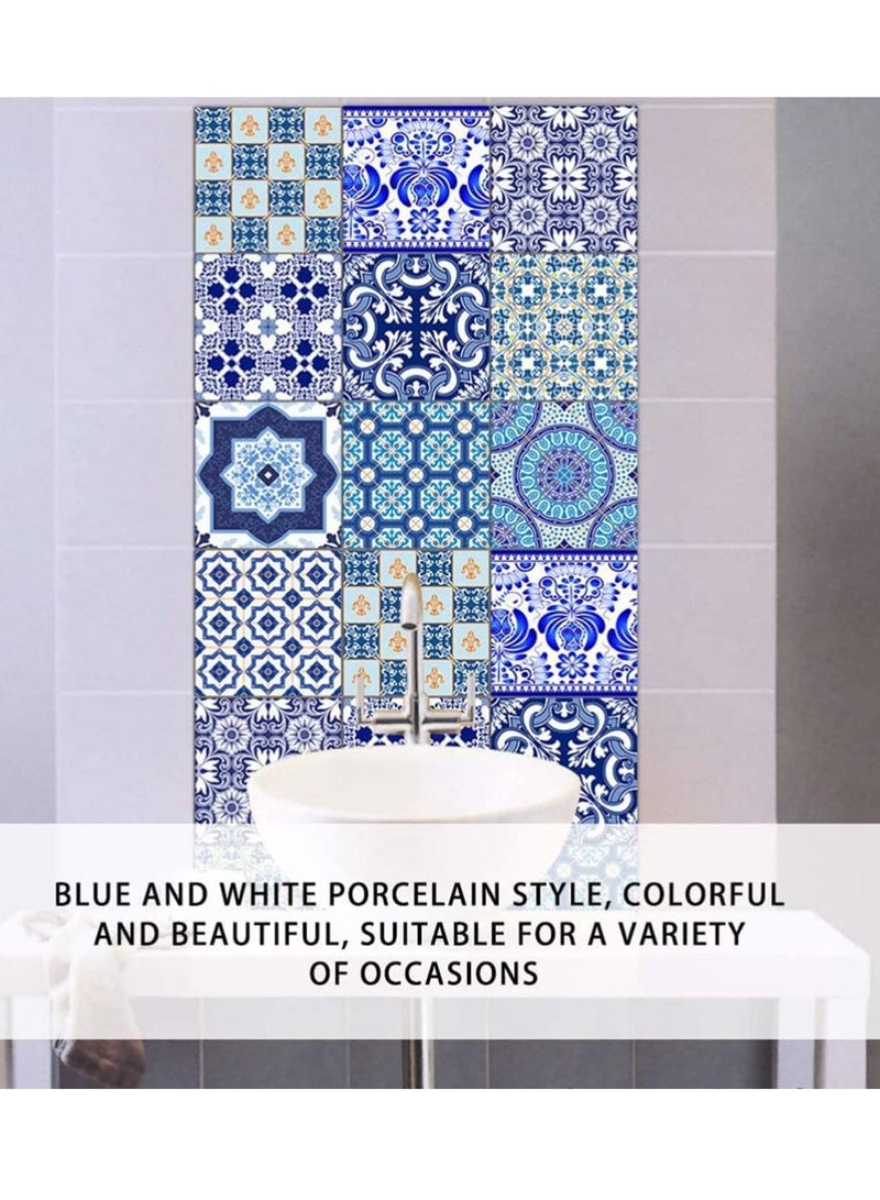 SYOSI Adhesive Wallpaper 10Pcs Traditional Tile Stickers Backsplash Peel Wall Sticker Decals for Bathroom Kitchen Decor 20x20cm - Image 4