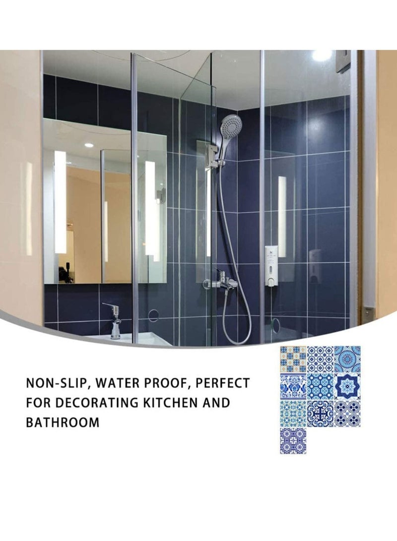 SYOSI Adhesive Wallpaper 10Pcs Traditional Tile Stickers Backsplash Peel Wall Sticker Decals for Bathroom Kitchen Decor 20x20cm - Image 5