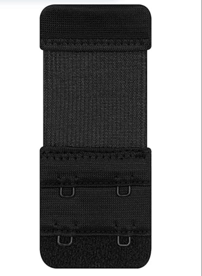 ITALO Women Polyester Bra Extender 2-Hook -2Eye,Give Life to Your Old Lovely bra's Use Bra Extenders One size Fits all,Pack of 2 Size- Free (Black) - Image 2