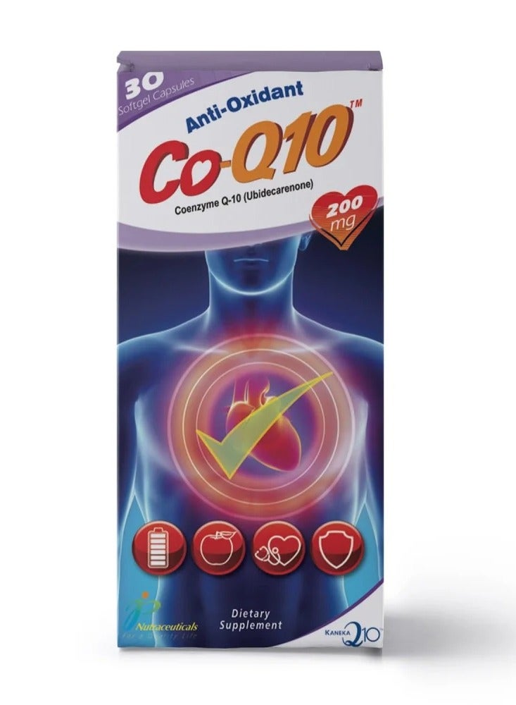 JP Nutraceuticals JP Co-Q10 200 mg 30 Capsules - Image 2