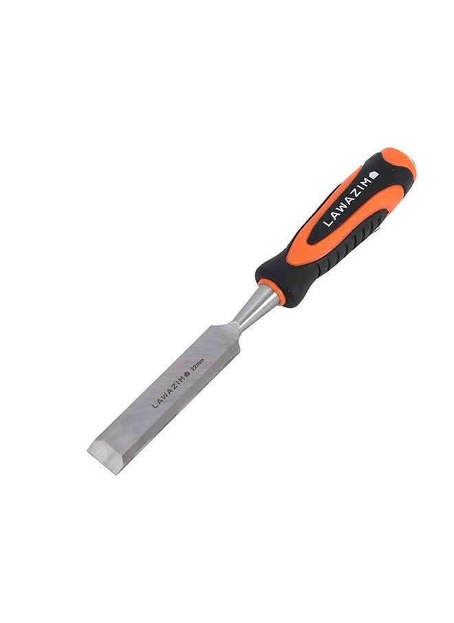 LAWAZIM - Wood Chisel - Carpenter Wood Carving Hand Chisel Tool, Durable Fiber Handle with Strike Cap, Sharp Beveled Blade, Anti-Slip Grip, Perfect for Carpentry Woodworking Cabinetry, DIY Projects - Image 1